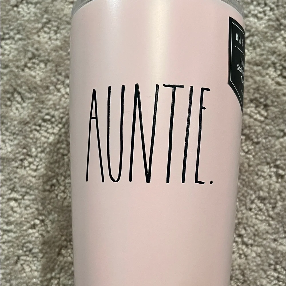 Rae Dunn Pink 'Auntie' Tumbler